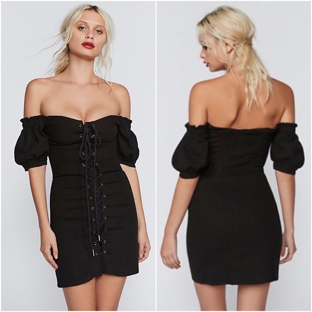 STONE COLD FOX PAMELA LACE UP DRESS SIZE 1 XS/S